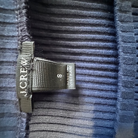 J. Crew Blue and White Fitted Blouse with Bell Sleeves - Picture 8 of 8